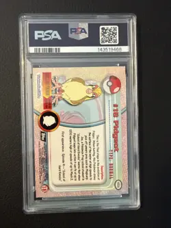Pokemon Pidgeot #18 Topps 1999 TV Animation Edition Holo Foil -Black Logo- PSA 3 - Image 2