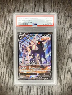 Umbreon V PSA 10 Pokemon 2022 SWSH Brilliant Stars TG22 Full Art Trainer Gallery - Image 1