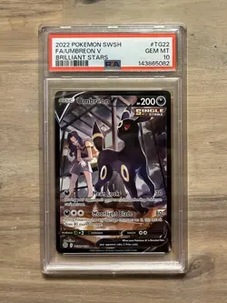 Umbreon V PSA 10 Pokemon 2022 SWSH Brilliant Stars TG22 Full Art Trainer Gallery - Image 2