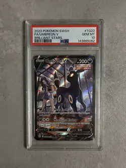Umbreon V PSA 10 Pokemon 2022 SWSH Brilliant Stars TG22 Full Art Trainer Gallery - Image 3