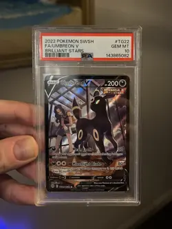 Umbreon V PSA 10 Pokemon 2022 SWSH Brilliant Stars TG22 Full Art Trainer Gallery - Image 5