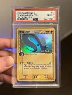 Dragonair PSA 8 Pokemon 2005 EX Delta Species 42 Reverse Holo Stamped Low POP 60 - Image 1