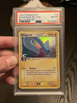 Dragonair PSA 8 Pokemon 2005 EX Delta Species 42 Reverse Holo Stamped Low POP 60 - Image 4