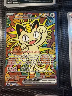 Pokemon TCG Meowth 121/088 SIR Perfect Order packed, sleeved & toploaded - Image 1