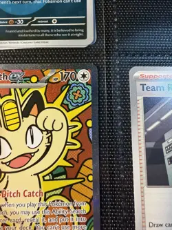 Pokemon TCG Meowth 121/088 SIR Perfect Order packed, sleeved & toploaded - Image 3