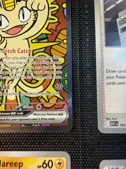 Pokemon TCG Meowth 121/088 SIR Perfect Order packed, sleeved & toploaded - Image 4