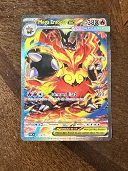 Mega Emboar ex 273/217 SIR Full Art Secret Rare Pokemon Ascended Heroes - Image 1