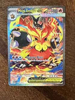 Mega Emboar ex 273/217 SIR Full Art Secret Rare Pokemon Ascended Heroes - Image 2