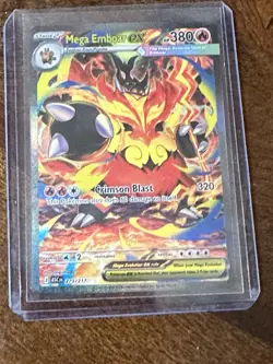 Mega Emboar ex 273/217 SIR Full Art Secret Rare Pokemon Ascended Heroes - Image 5