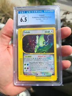 2003 Pokemon Skyridge Crystal Celebi Holo CGC 6.5 German Ex/NM+ Vintage - Image 1