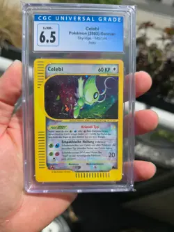 2003 Pokemon Skyridge Crystal Celebi Holo CGC 6.5 German Ex/NM+ Vintage - Image 2