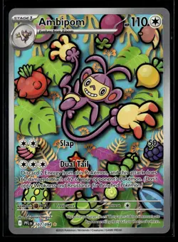Ambipom 107/094 Illustration Rare Phantasmal Flames Pokemon NM/M - Image 1