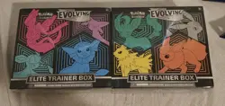 Pokemon TCG Sword & Shield Evolving Skies Elite Trainer Box Set of 2 ETBs Sealed - Image 1