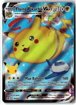 Flying Pikachu VMAX ⭐ 007/025 Holo VMAX Rare Celebrations 2021 Pokemon NM - Image 1