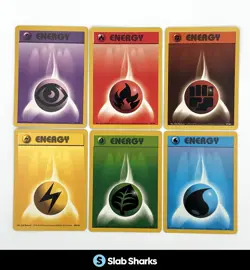 1999 Pokemon Base Set Energy Cards Lot of 6 - Image 1