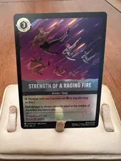 Disney Lorcana Strength of a Raging Fire 201/204 Rise of the Floodborn Cold Foil - Image 1