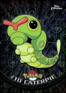 Pokemon Card -Caterpie 2000 Topps Chrome TV Animation Edition #10 Card - Image 1