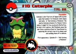 Pokemon Card -Caterpie 2000 Topps Chrome TV Animation Edition #10 Card - Image 2