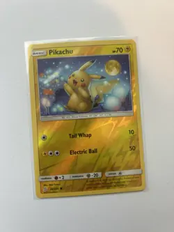Pokemon TCG Sun & Moon Pikachu Reverse Holo Card 56/236 Unified Minds - Image 1