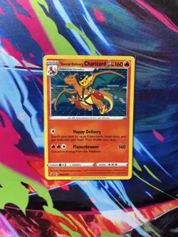 Pokemon TCG Special Delivery Charizard SWSH075 Promo Cards Holo - Image 1