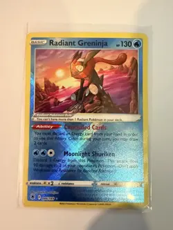 Pokemon TCG Radiant Greninja Holo Card Astral Radiance 046/189 - Image 1