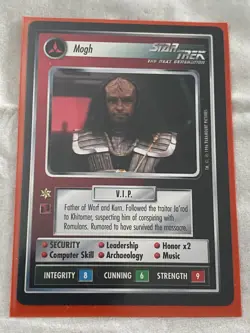 Star Trek CCG 1E INTRO 2-Player MOGH Card NEVER PLAYED - Image 1