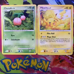 Lot of 2 Pre-Modern Era Pokemon TCG Cards 2009 Platinum Arceus Pikachu Cherubi - Image 1