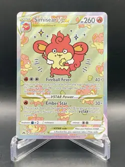Simisear VSTAR GG37/GG70 Crown Zenith Galarian Gallery Full Art Pokemon Card NM - Image 1