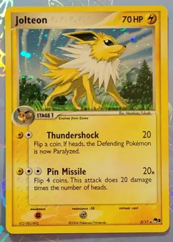 Jolteon 3/17 Pokemon Pop Series 3 Rare Holo Pokemon Card NM - Image 1