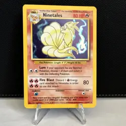 Pokemon TCG Ninetales Holo Rare 12/102 Base Set Unlimited WOTC 1999 LP - Image 1