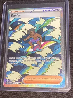 Pokemon TCG Surfer 293/217 SIR Full Art Ascended Heroes NM Pack Fresh Mint Asc - Image 2