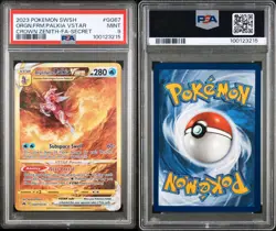 PSA 9 Origin Forme Palkia VSTAR Secret Rare Gold GG67 Crown Zenith Pokemon Card - Image 3
