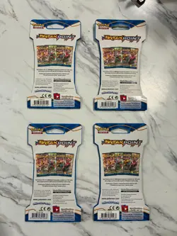 Pokemon XY Breakpoint Sleeved Booster Pack Set Of 4 Brand New Sealed - Image 2