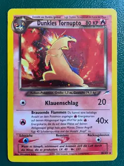 Dunkles Tornupto Dark Typhlosion 10/105 Holo Rare Neo Destiny 1999 Pokemon TCG - Image 1