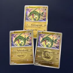 Rayquaza Set of 3 Holo & Reverse Holos Ascended Heroes 153/217 NM - Pokemon TCG - Image 1
