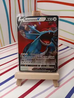 Salamence V 143/189 Ultra Rare Holo SWSH03: Darkness Ablaze Pokemon TCG - Image 1