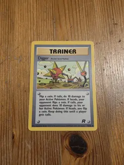 Pokemon TCG Vintage Digger 75/82 Team Rocket **1st Edition** English - *LP Cond. - Image 1