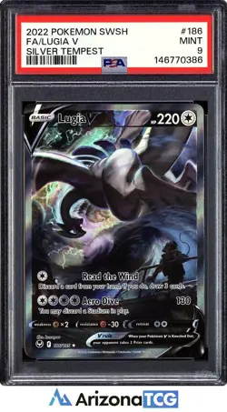 Pokemon 2022 Lugia V 186/195 Alt Art Silver Tempest PSA 9 - Image 1