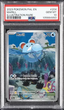 2023 POKEMON PAL EN-PALDEA EVOLVED ILLUSTRATION RARE #204 MARILL PSA 10 - Image 1