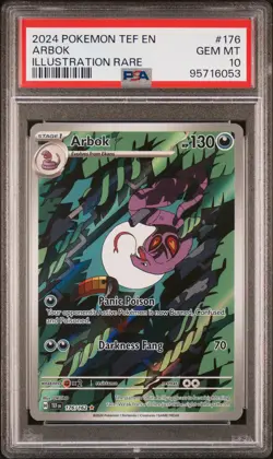 2024 POKEMON TEF EN-TEMPORAL FORCES ILLUSTRATION RARE #176 ARBOK PSA 10 - Image 1