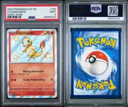 2024 POKEMON PAF EN-PALDEAN FATES SHINY RARE #109 CHARMANDER PSA 9 - Image 3