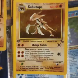 WotC Pokemon TCG Kabutops Fossil 9/62 Unlimited Rare 1999 60 HP English - Image 1