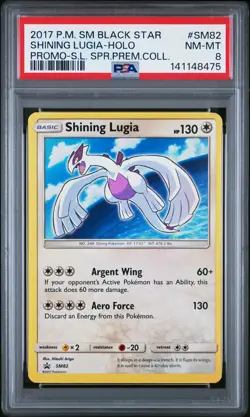 Shining Lugia-Holo Pokemon Sm Black Star Promo SM82 NM PSA PSA NM-MT 8 - Image 1