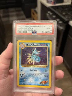 2000 Pokemon Misty’s Seadra – Prerelease (Gym Heroes) | PSA 9 Mint - Image 2