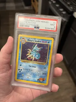 2000 Pokemon Misty’s Seadra – Prerelease (Gym Heroes) | PSA 9 Mint - Image 3