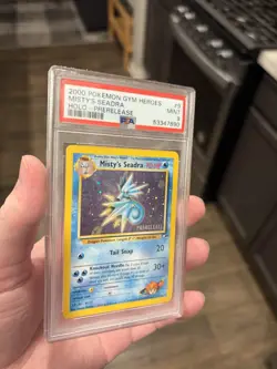 2000 Pokemon Misty’s Seadra – Prerelease (Gym Heroes) | PSA 9 Mint - Image 4