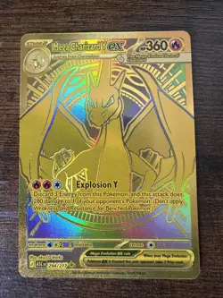 Mega Charizard Y EX 294/217 Gold Hyper Rare Ascended Heroes Pokemon TCG! - Image 1