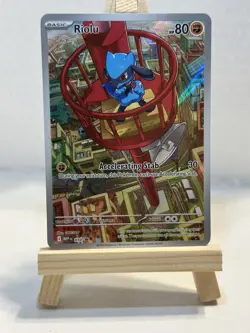 Pokemon TCG Riolu Black Star Promo Full Art #10 Mega Evolution Holo - Image 1