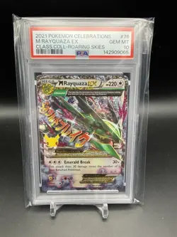 2021 POKEMON CELEBRATIONS CLASSIC COLLECTION #76 M RAYQUAZA EX PSA 10 - Image 1