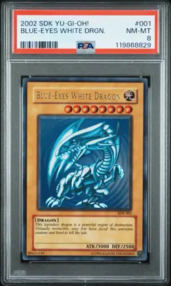 2002 Yu-Gi-Oh PSA 8 Blue-Eyes White Dragon SDK-001 Starter Deck: Kaiba - Image 2